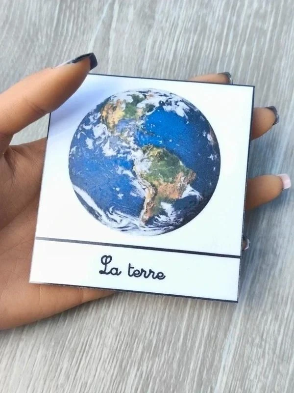 10 cartas de nomenclatura sobre o sistema solar com planetas Montessori – photo 6